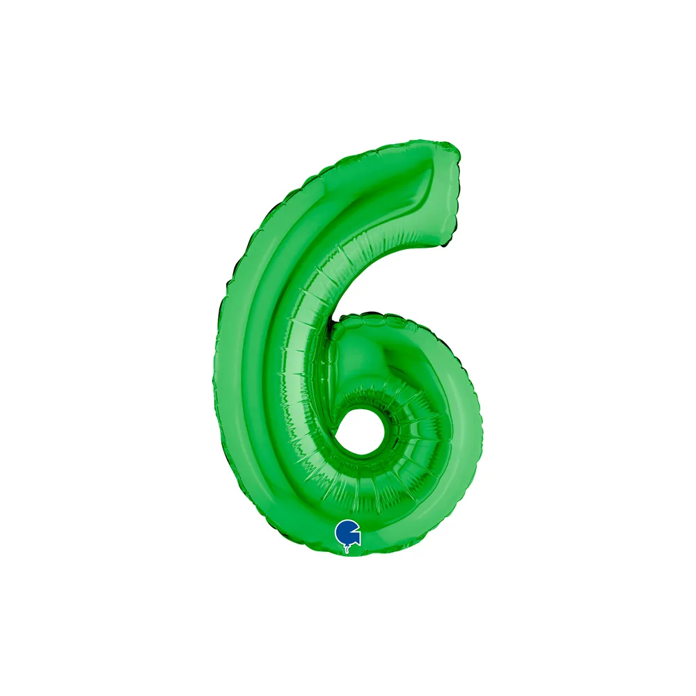 [14036GR-P] Number 6 - Green - 14 inch - Grabo