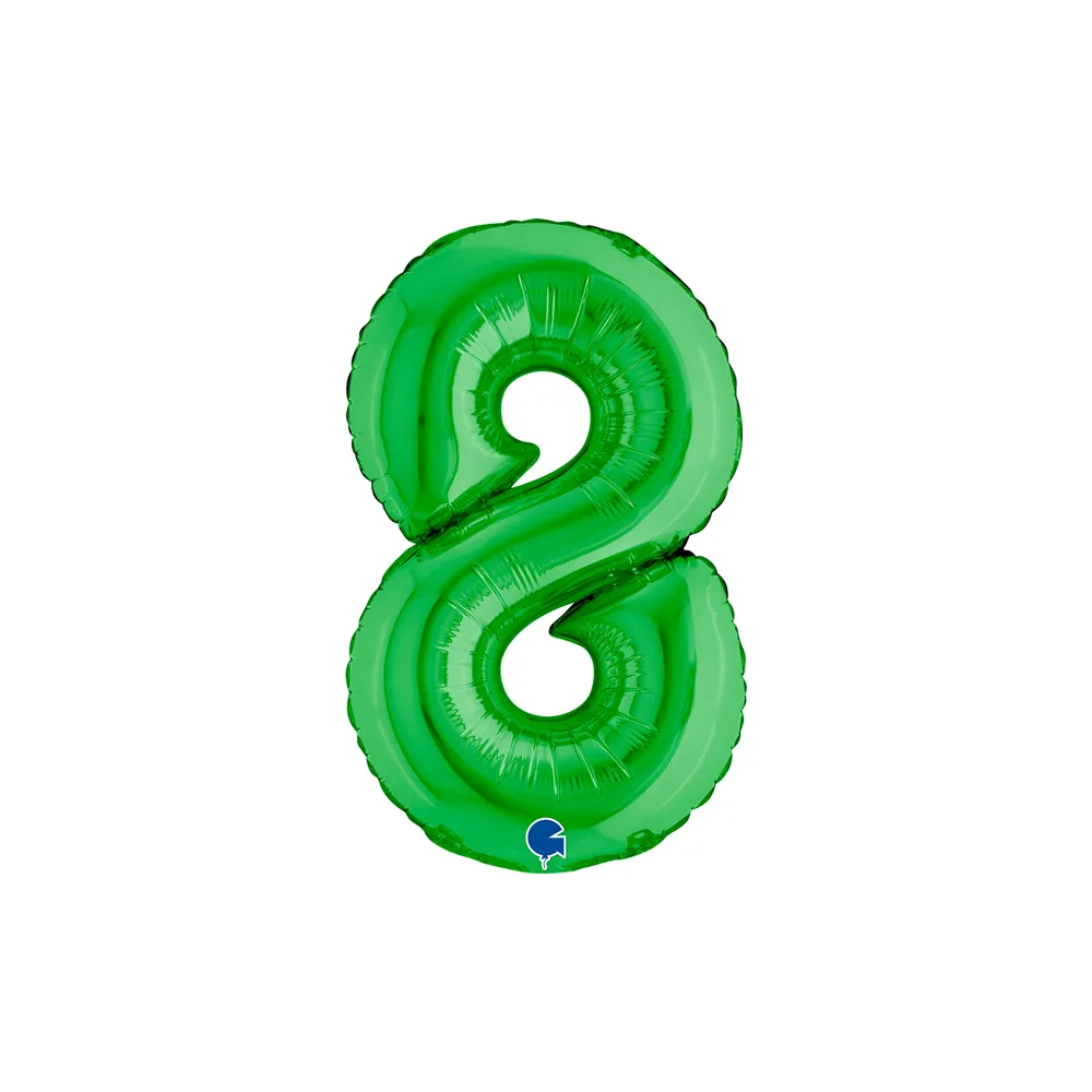 [14038GR-P] Number 8 - Green - 14 inch - Grabo