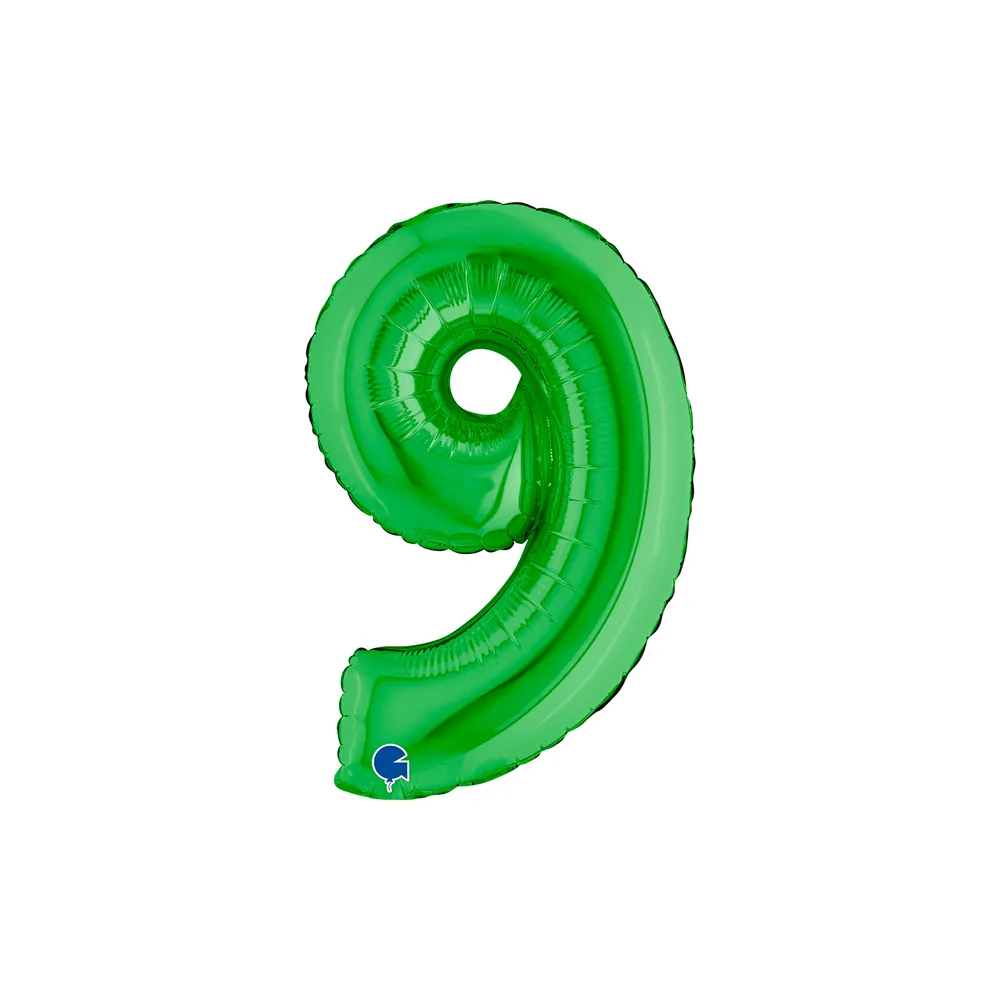 [14039GR-P] Number 9 - Green - 14 inch - Grabo