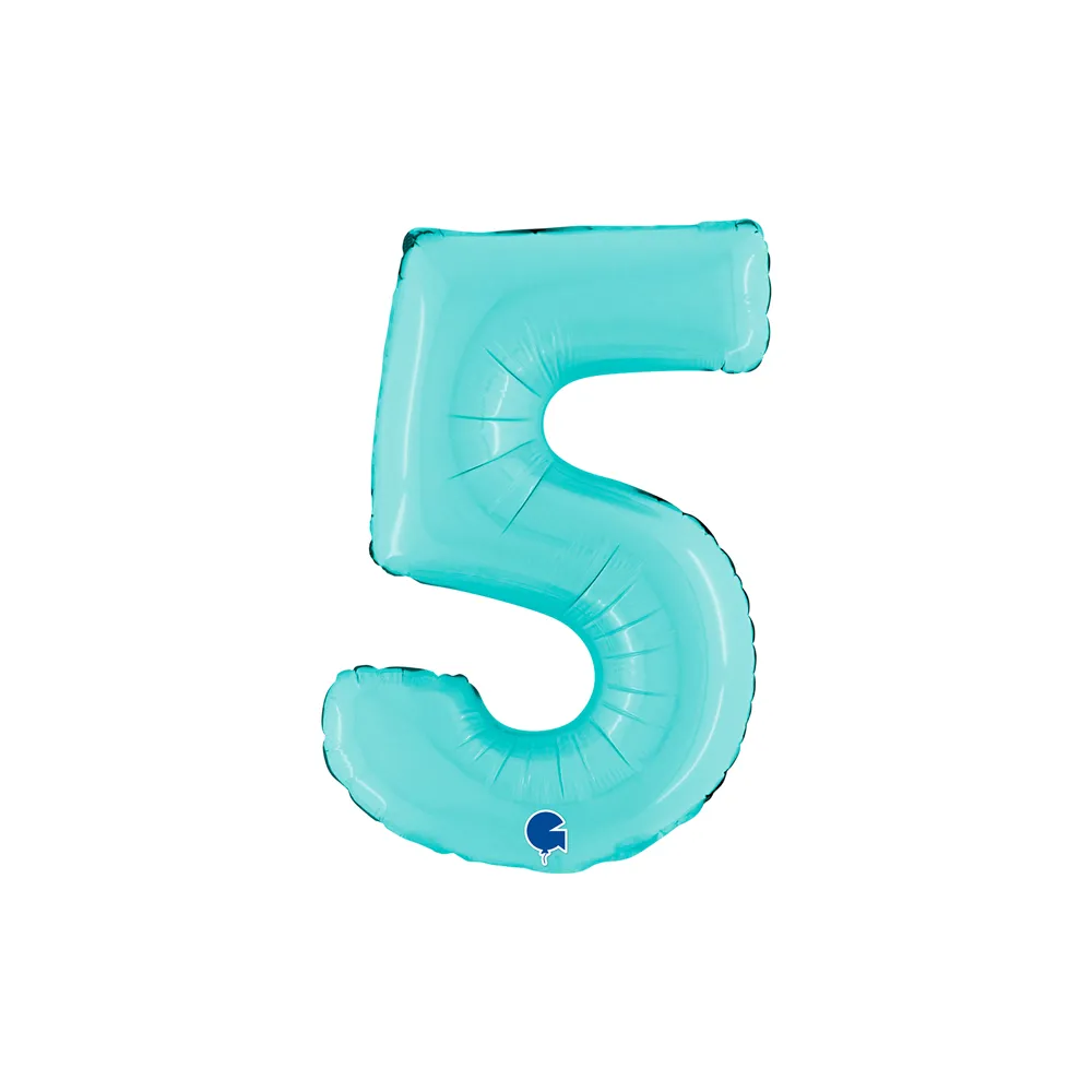 [14065PB-P] Number 5 - Light Blue - 14 inch - Grabo