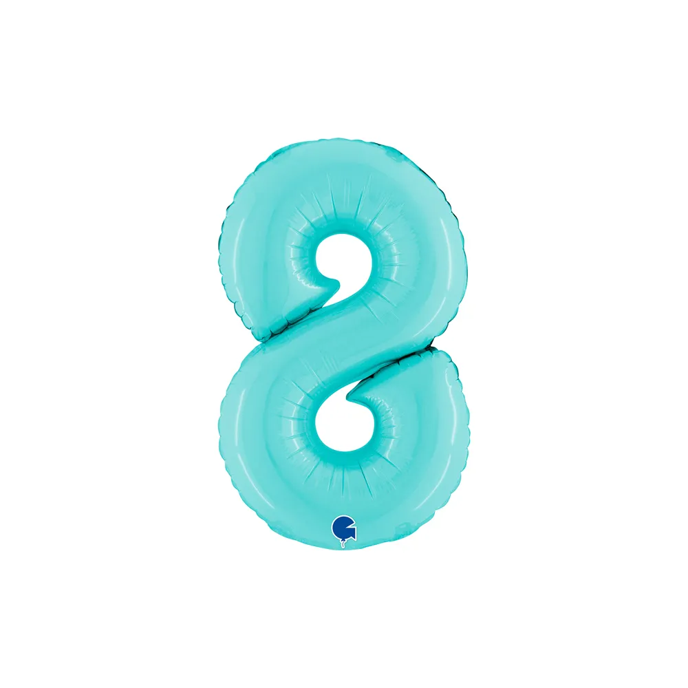 Number 8 - Light Blue - 14 inch - Grabo