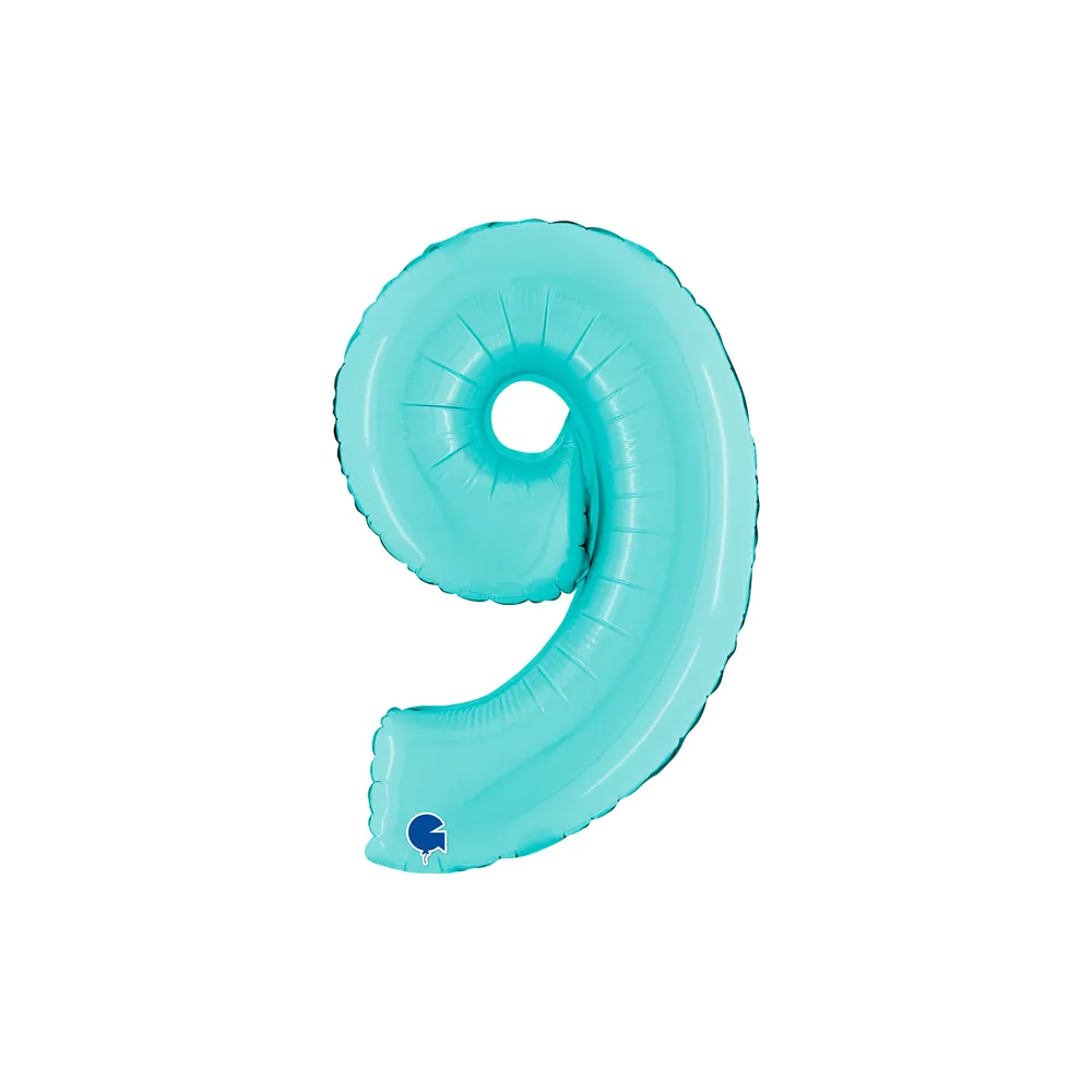 [14069PB-P] Number 9 - Light Blue - 14 inch - Grabo