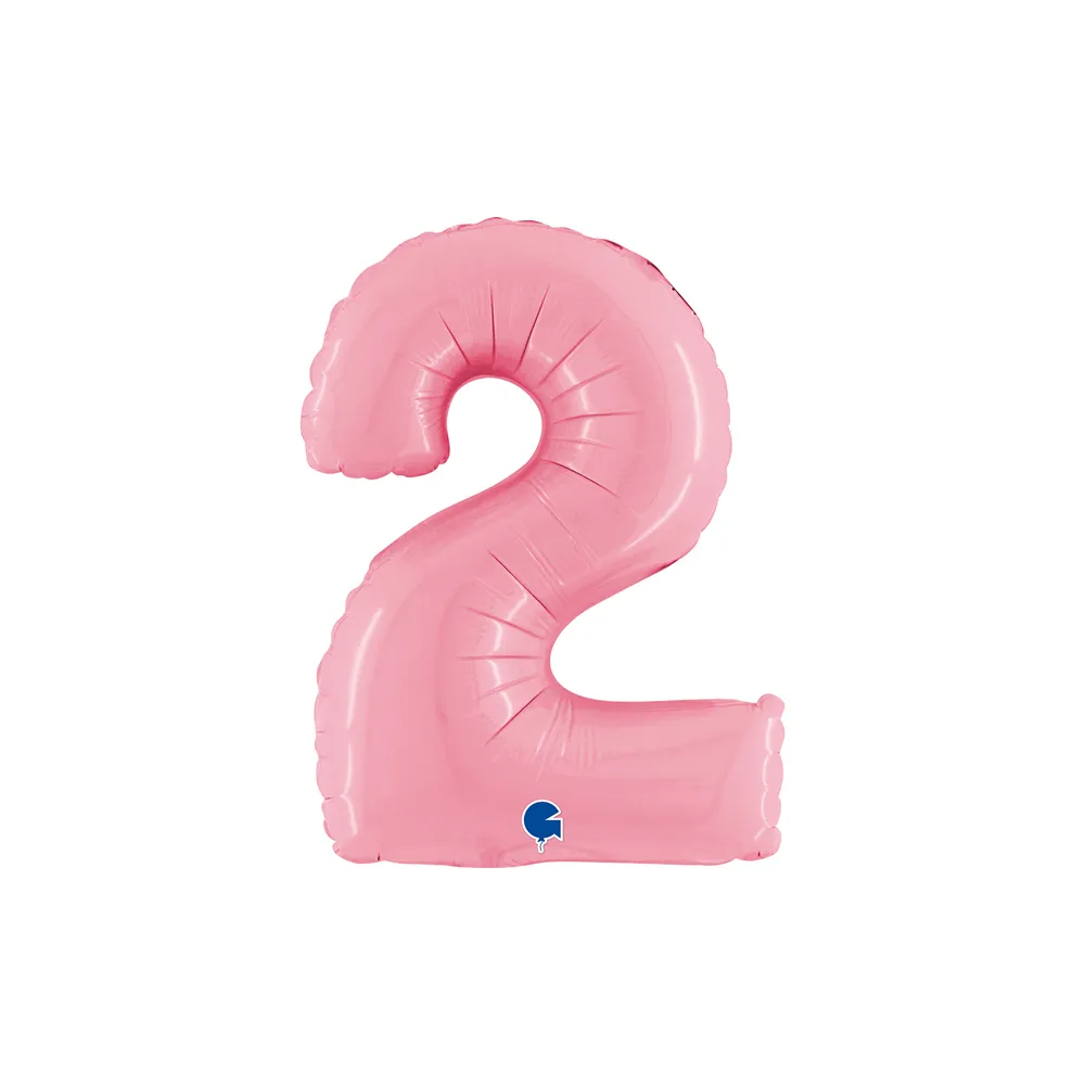 [14072PP-P] Number 2 - Pink - 14 inch - Grabo