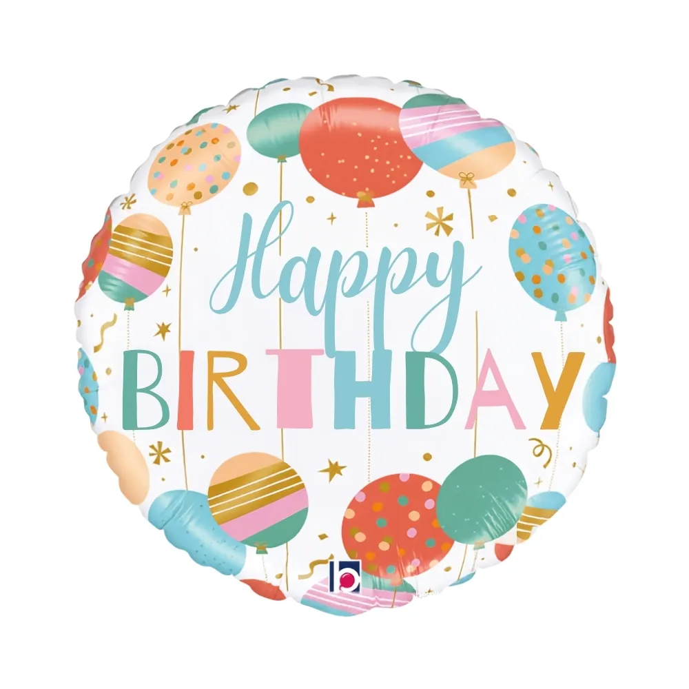 Happy Birthday - Balloons - 18 inch - Betallic