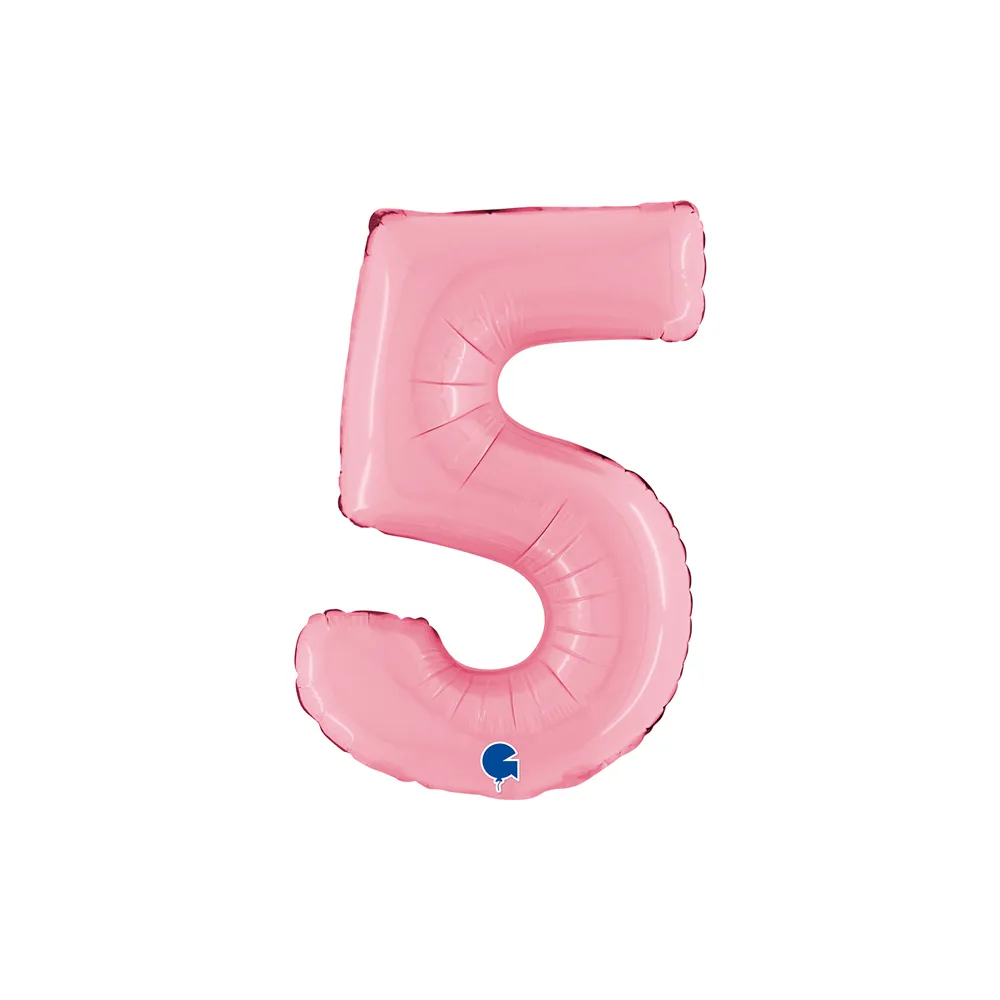 [14075PP-P] Number 5 - Pink - 14 inch - Grabo