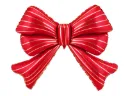Red Bow XXL - Gold Stripes - 43 inch
