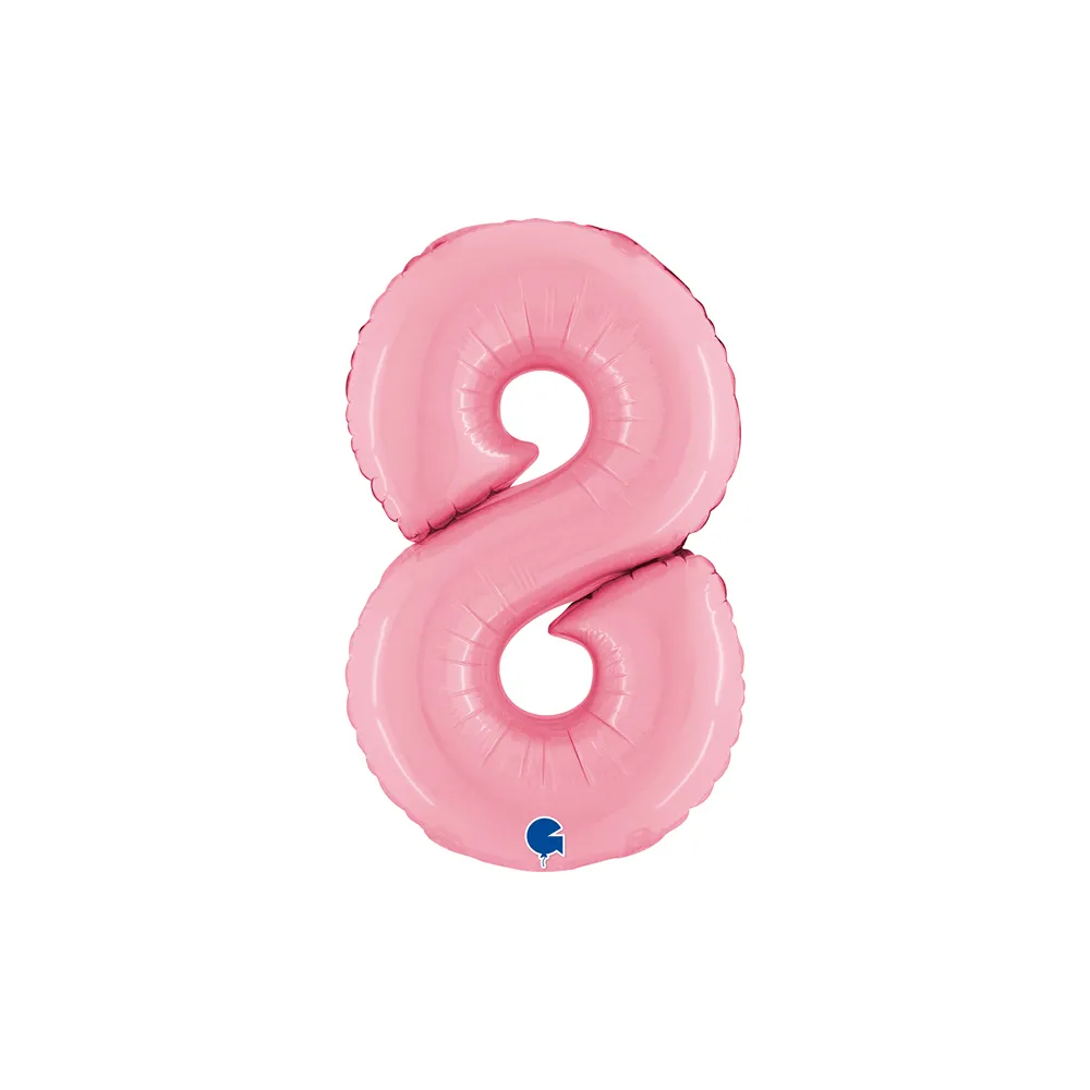 [14078PP-P] Number 8 - Pink - 14 inch - Grabo
