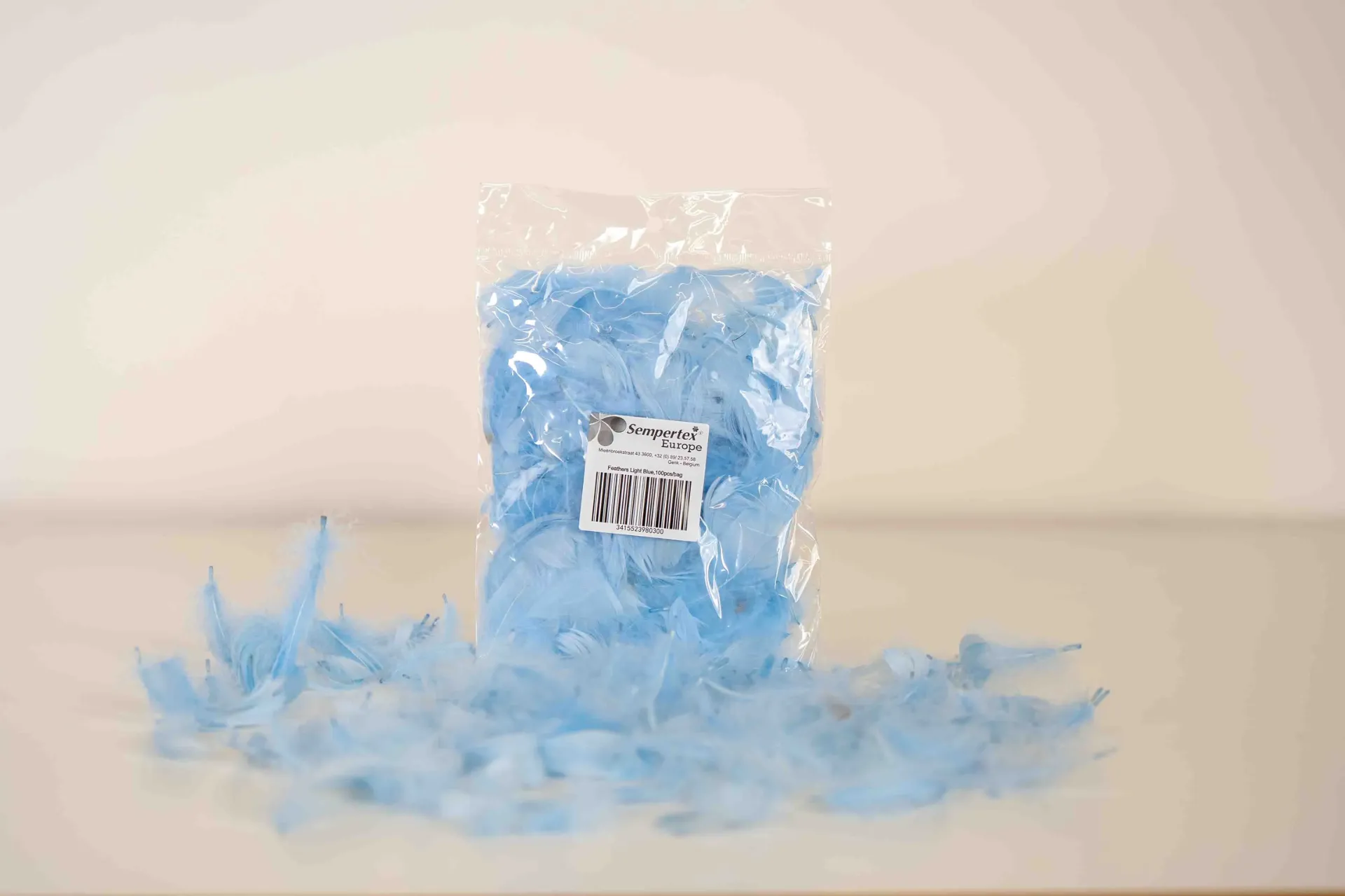 Feathers - Light Blue - 100 Stuks / Verpakking