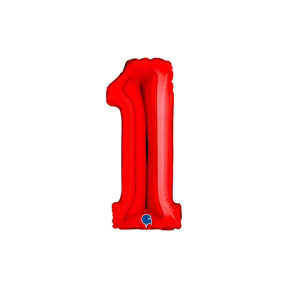 [14081R-P] Number 1 - Red - 14 inch - Grabo