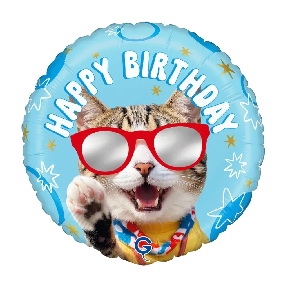 Happy Birthday - Cool Cat - 18 inch - Grabo