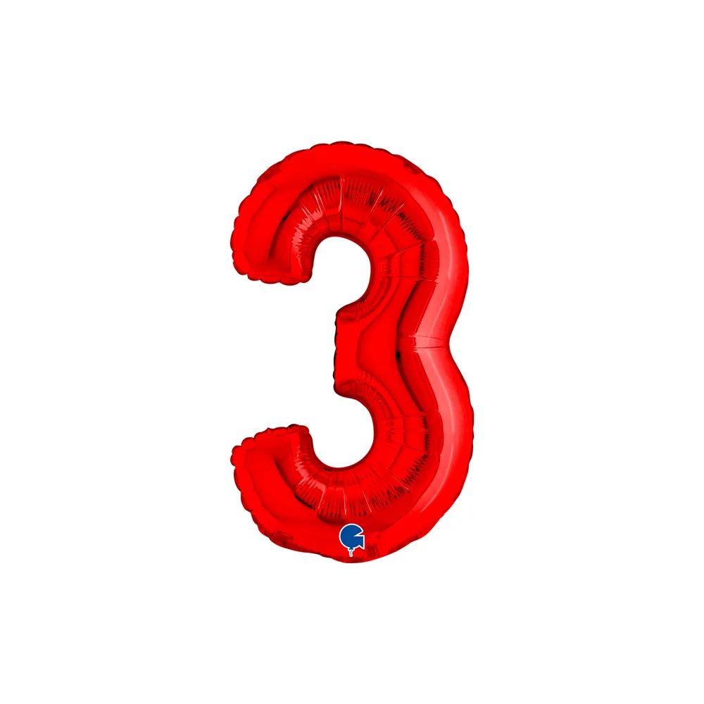 Number 3 - Red - 14 inch - Grabo