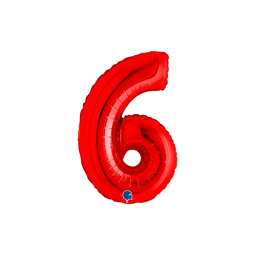 Number 6 - Red - 14 inch - Grabo