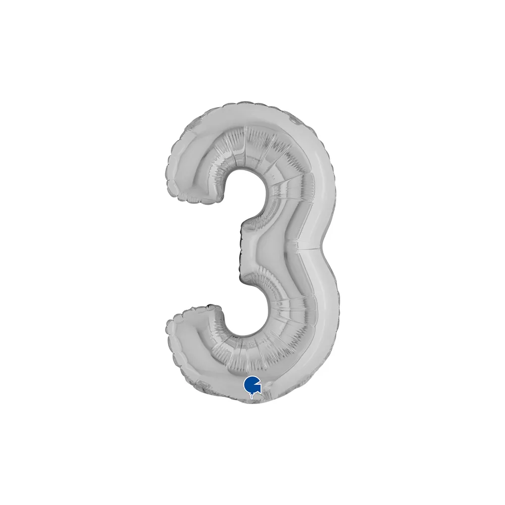 Number 3 - Silver - 14 inch - Grabo