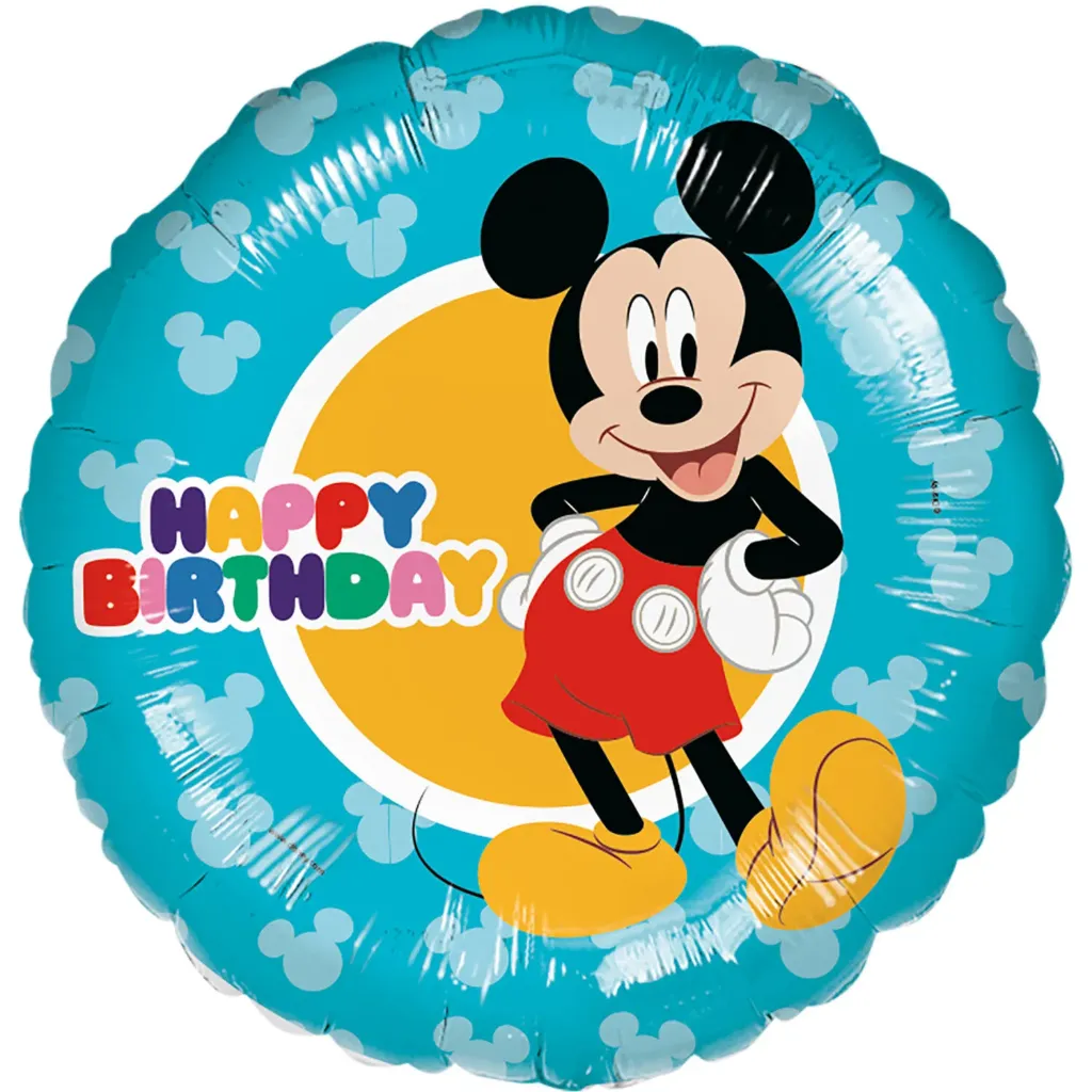 Happy Birthday - Mickey Mouse Round - 17 inch