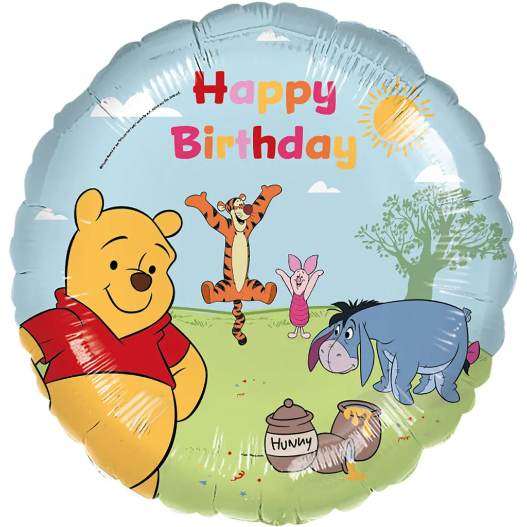 [1-10875] Happy Birthday - Winnie the Pooh - 17 inch