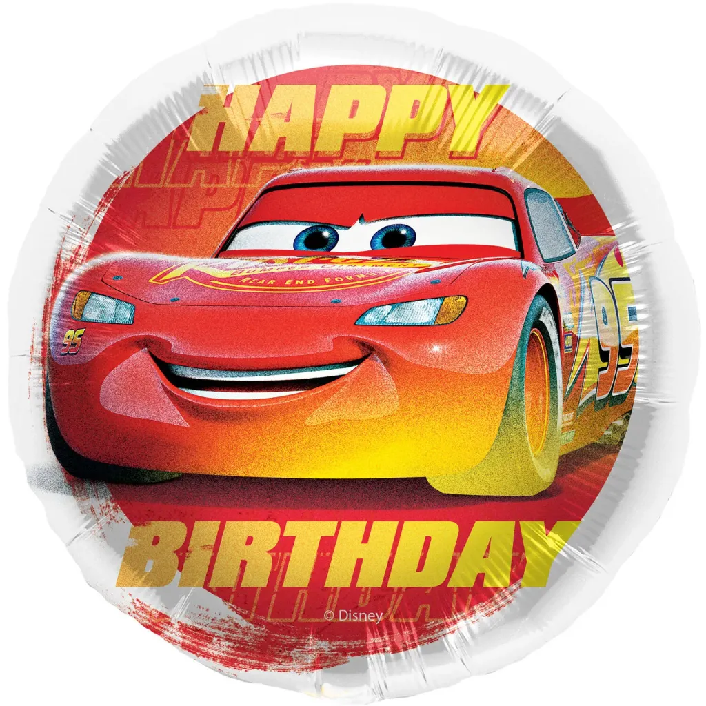 [1-10877] Happy Birthday - Cars - 17 inch