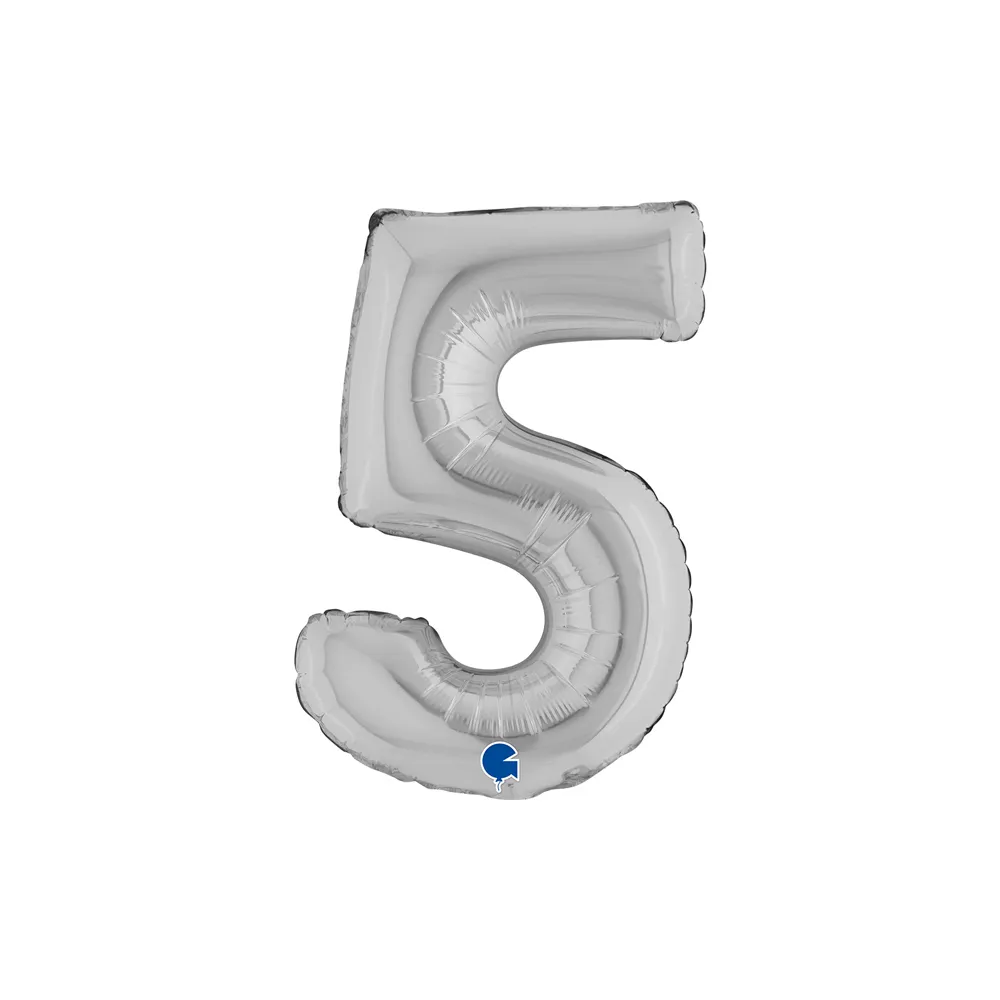 Number 5 - Silver - 14 inch - Grabo