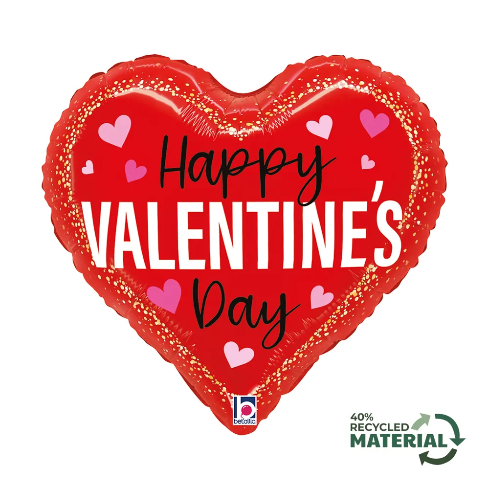 Happy Valentine's Day - Red Heart - 18 inch - Grabo