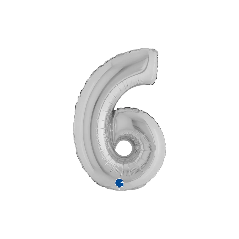 Number 6 - Silver - 14 inch - Grabo