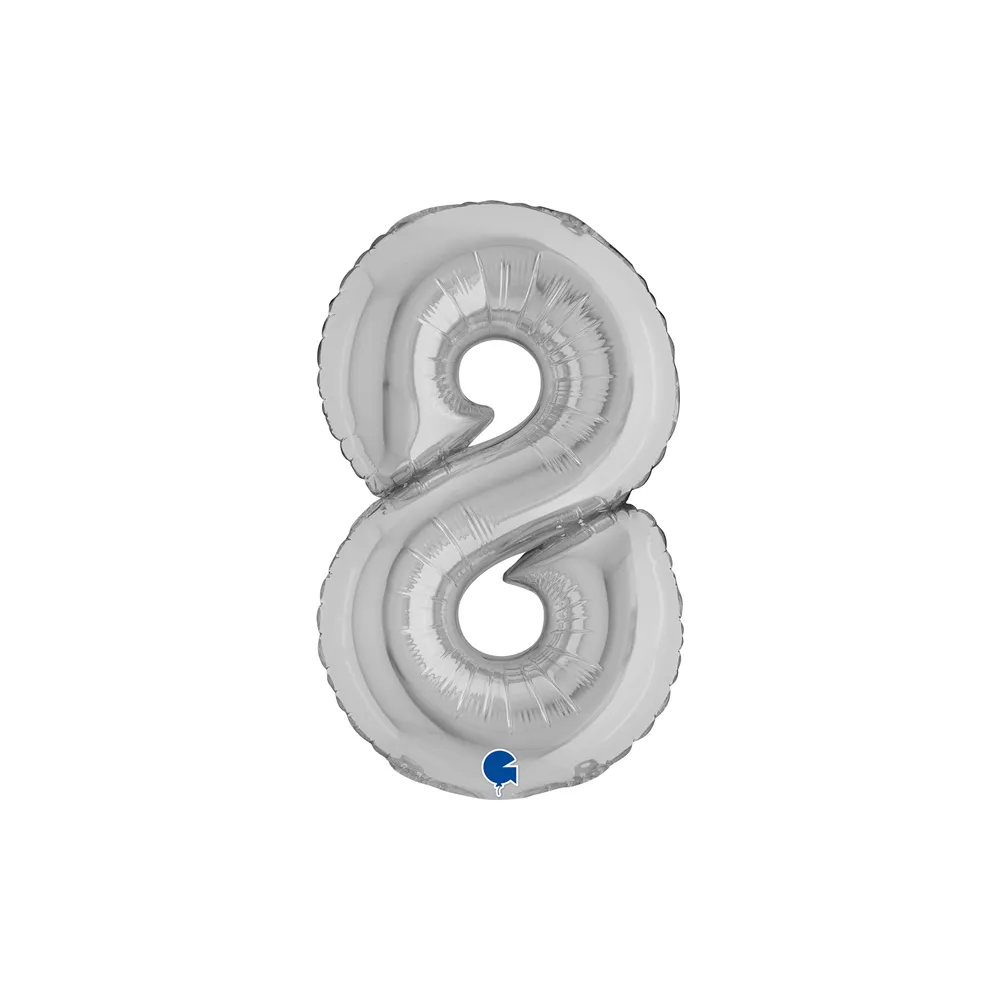 Number 8 - Silver - 14 inch - Grabo