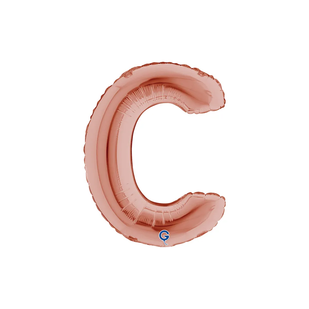 [142223RG-P] Letter C - Rose Gold - 14 inch - Grabo