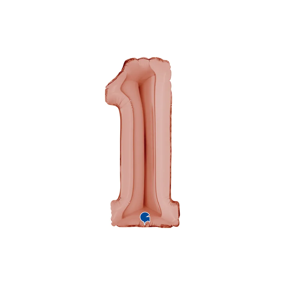 [142301RG-P] Number 1 - Rose Gold - 14 inch - Grabo