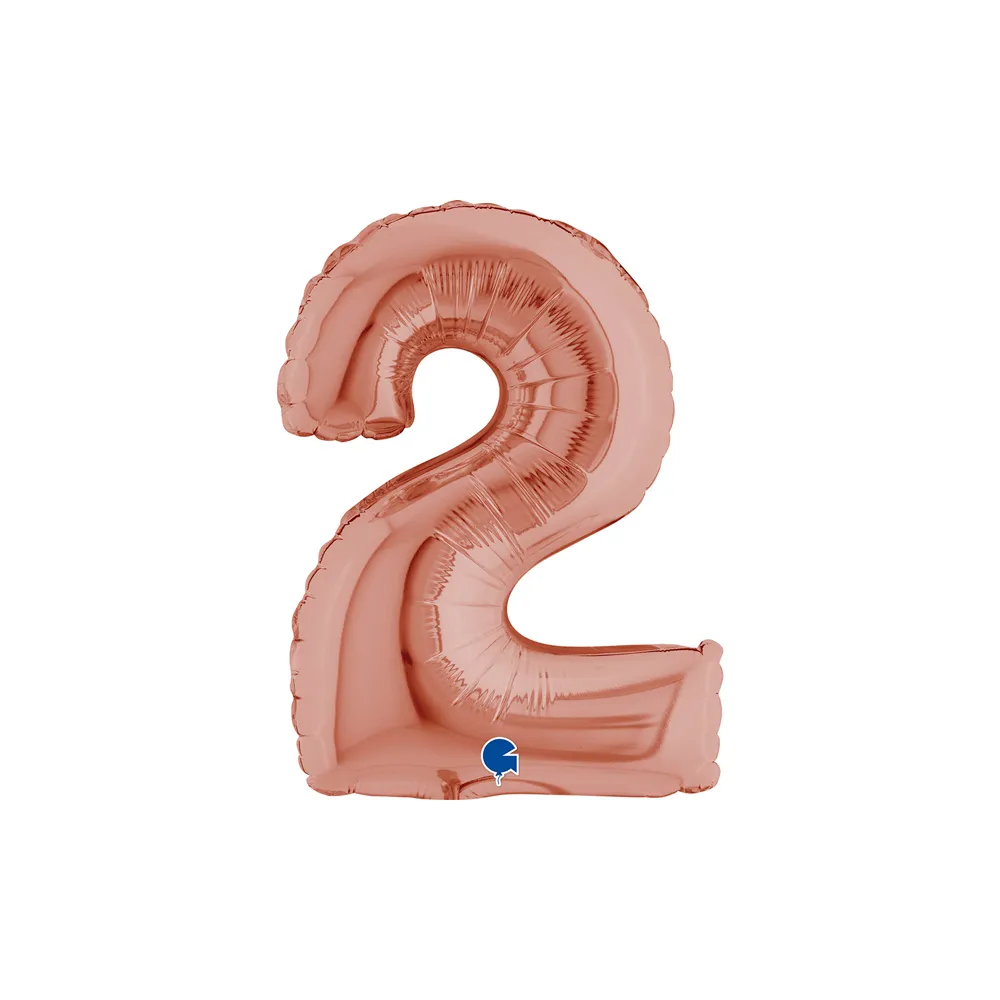 [142302RG-P] Number 2 - Rose Gold - 14 inch - Grabo