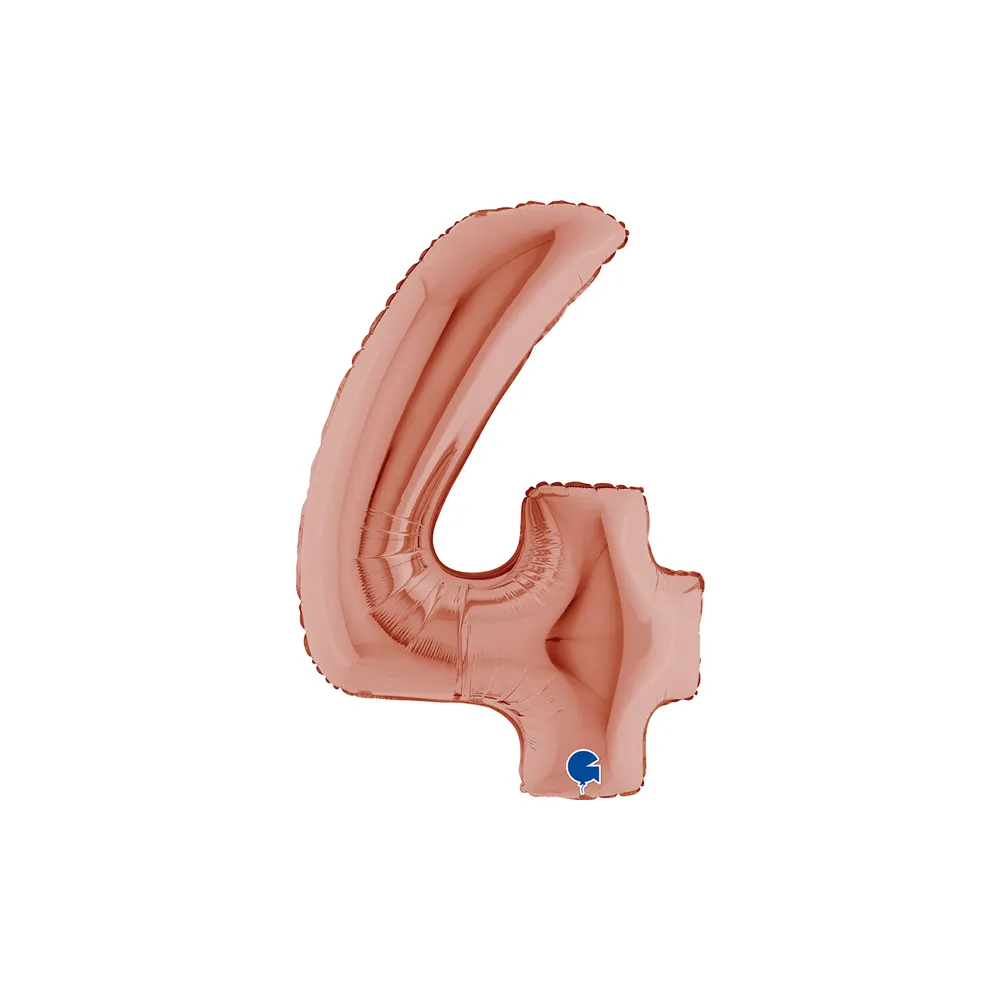 [142304RG-P] Number 4 - Rose Gold - 14 inch - Grabo