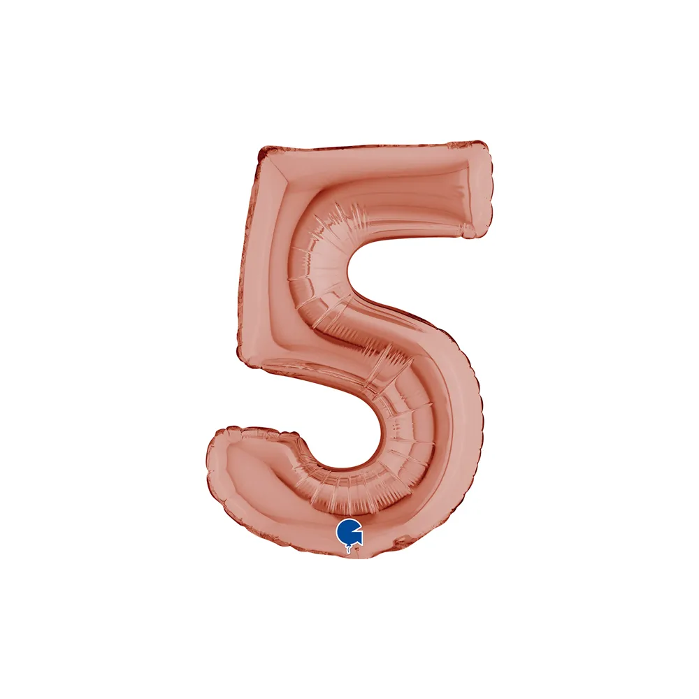 Number 5 - Rose Gold - 14 inch - Grabo