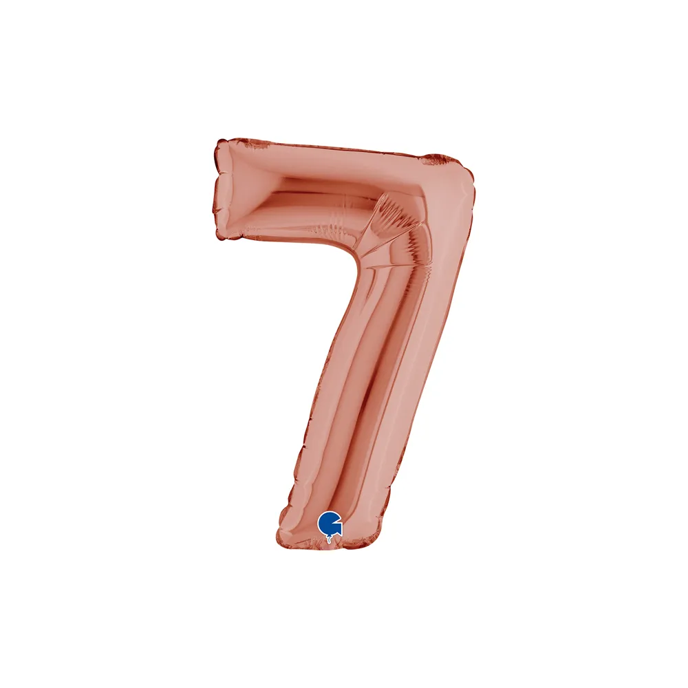 [142307RG-P] Number 7 - Rose Gold - 14 inch - Grabo