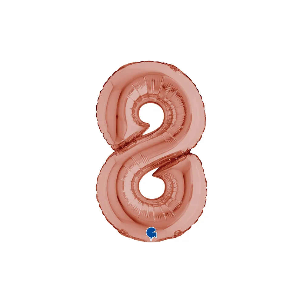 [142308RG-P] Number 8 - Rose Gold - 14 inch - Grabo