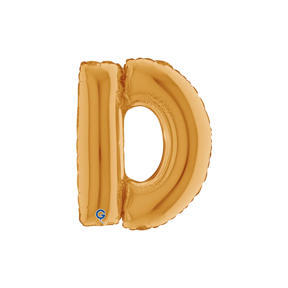 [14232G-P] Letter D - Gold - 14 inch - Grabo