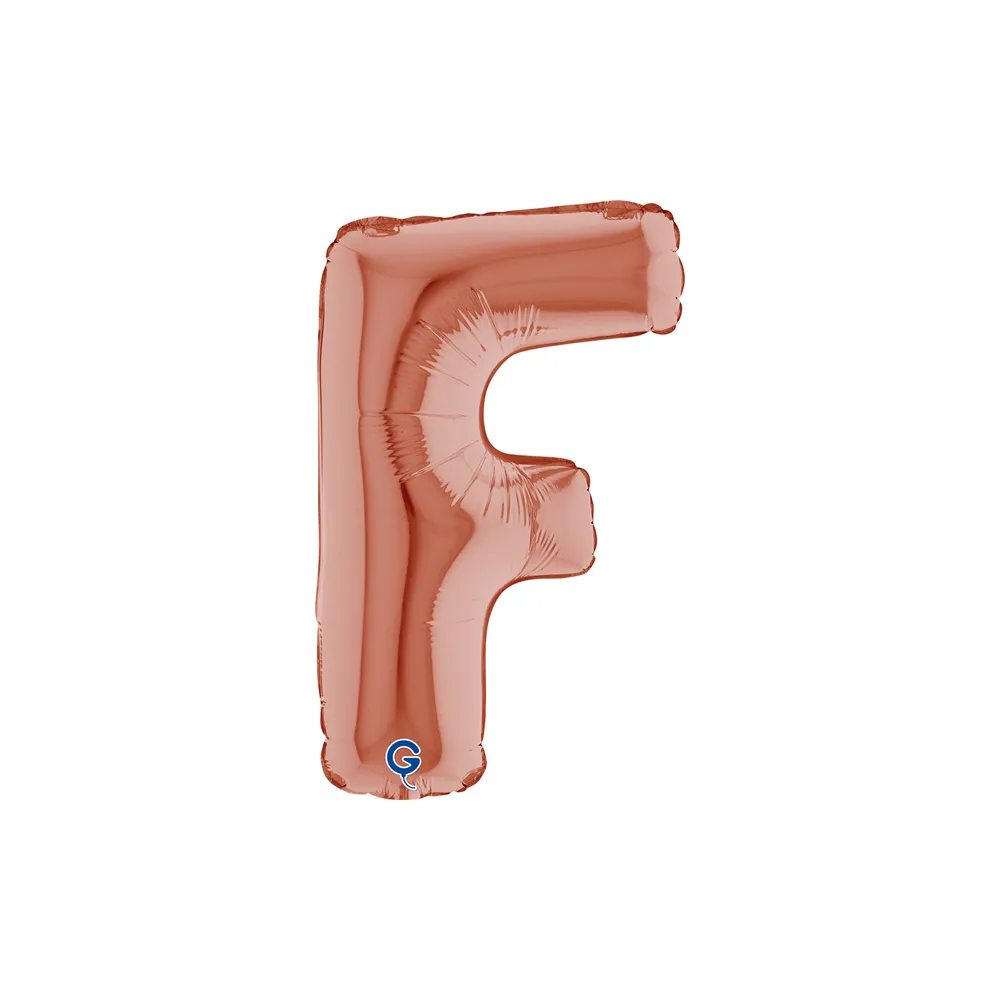 [142523RG-P] Letter F - Rose Gold - 14 inch - Grabo