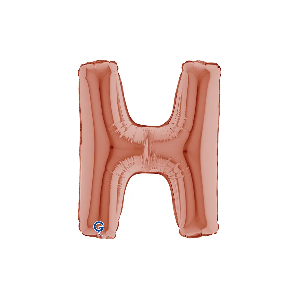 [142723RG-P] Letter H - Rose Gold - 14 inch - Grabo