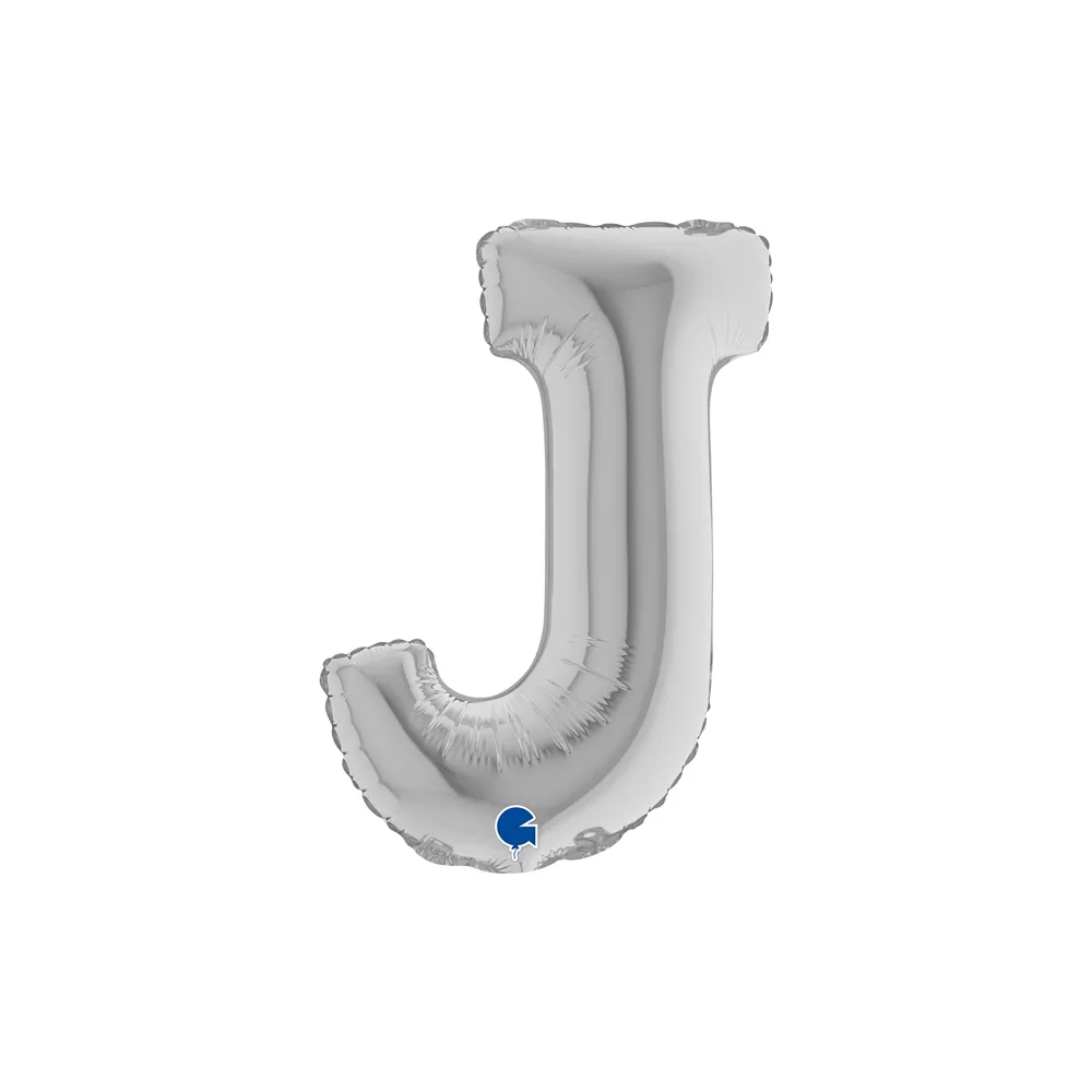 [14299S-P] Letter J - Silver - 14 inch - Grabo