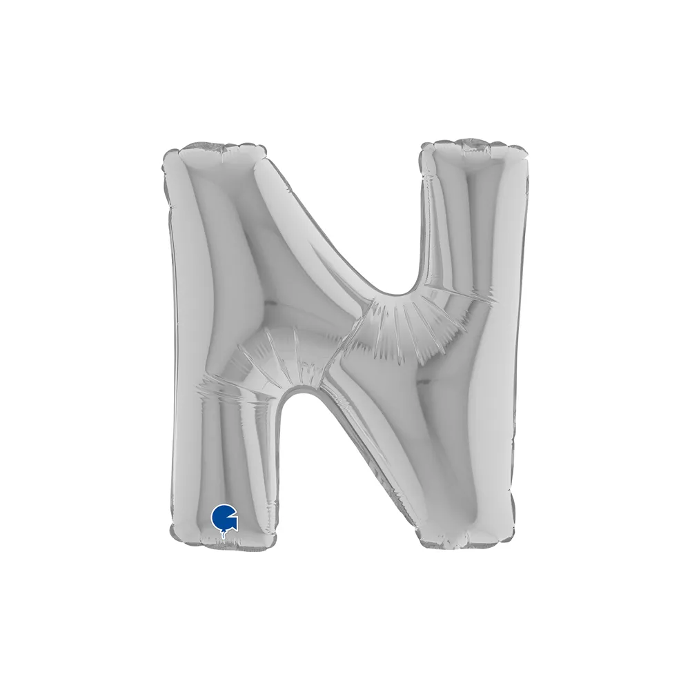 Letter N - Silver - 14 inch - Grabo