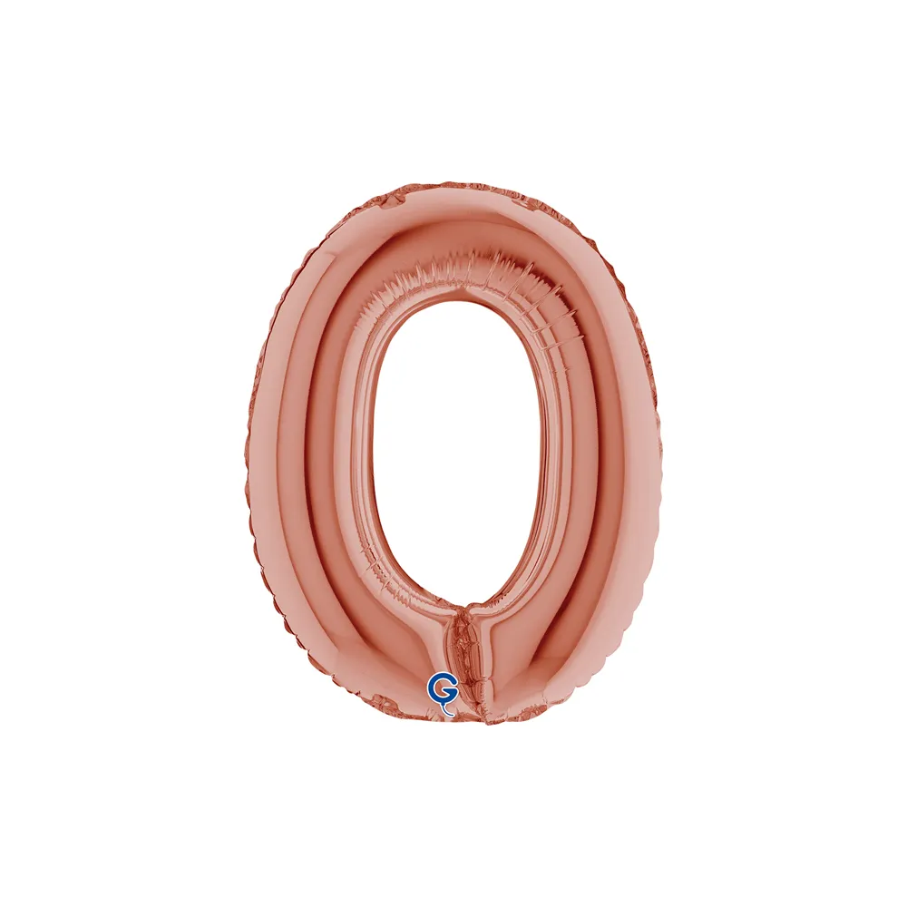 [143423RG-P] Letter O - Rose Gold - 14 inch - Grabo