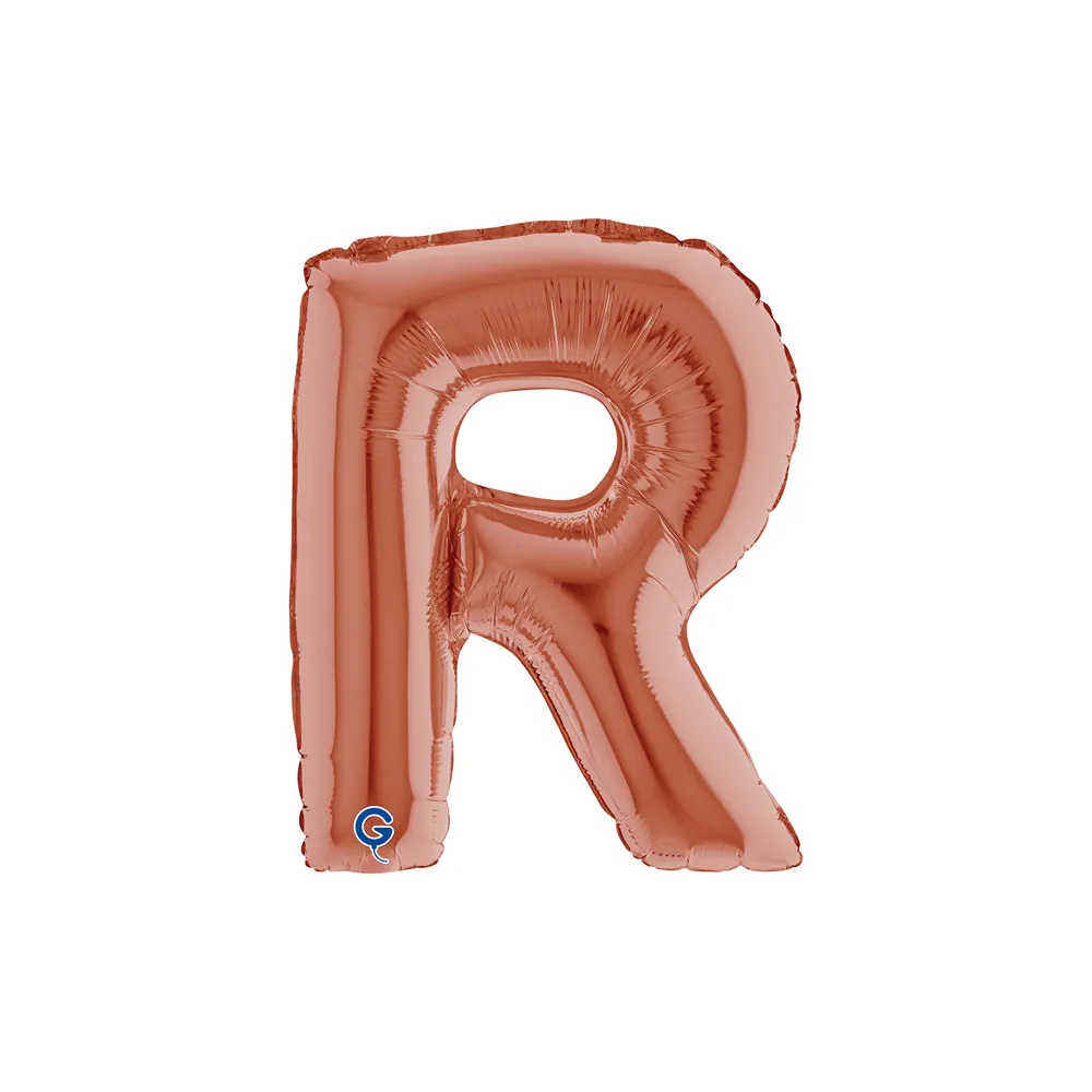 [143723RG-P] Letter R - Rose Gold - 14 inch - Grabo