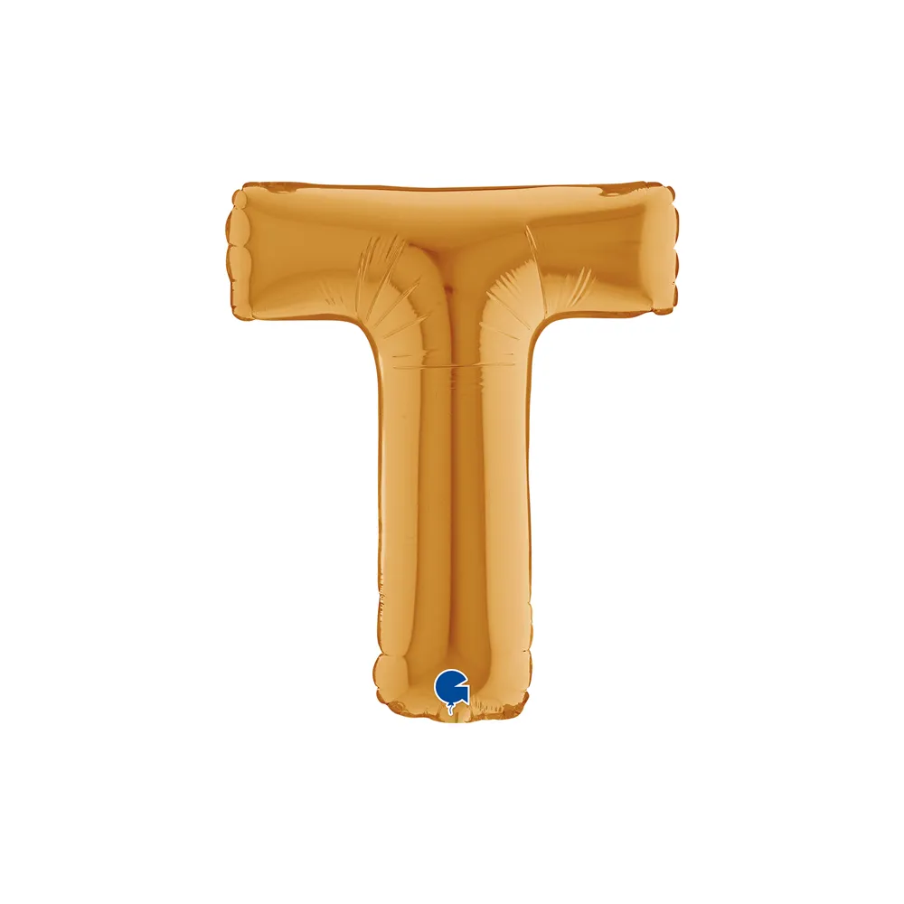 [14392G-P] Letter T - Gold - 14 inch - Grabo