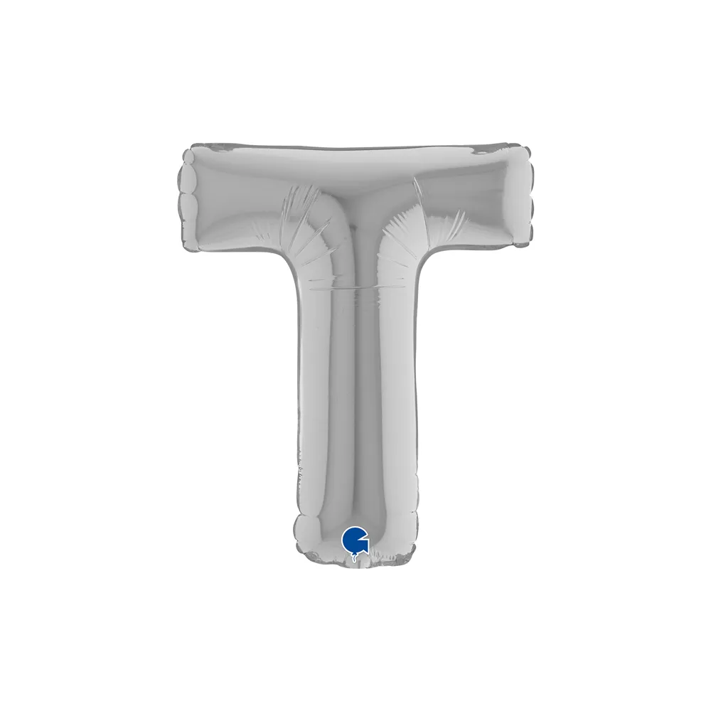 [14399S-P] Letter T - Silver - 14 inch - Grabo