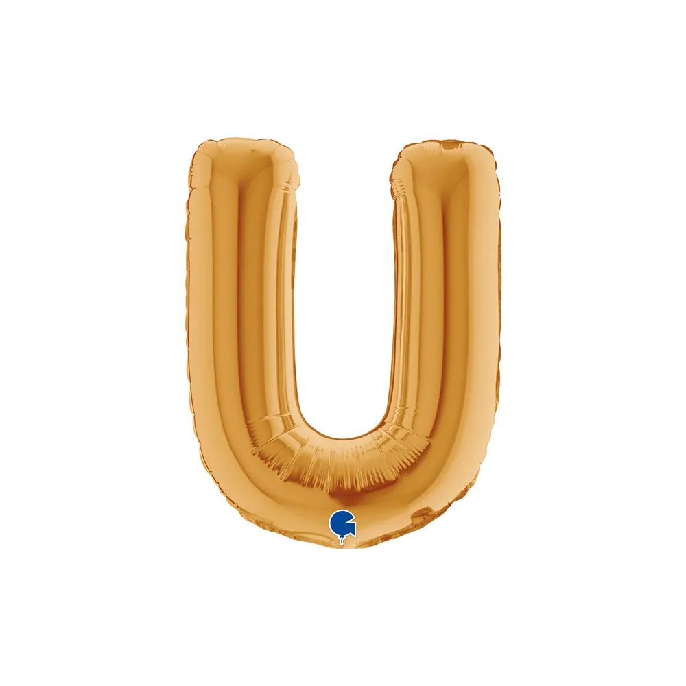 Letter U - Gold - 14 inch - Grabo