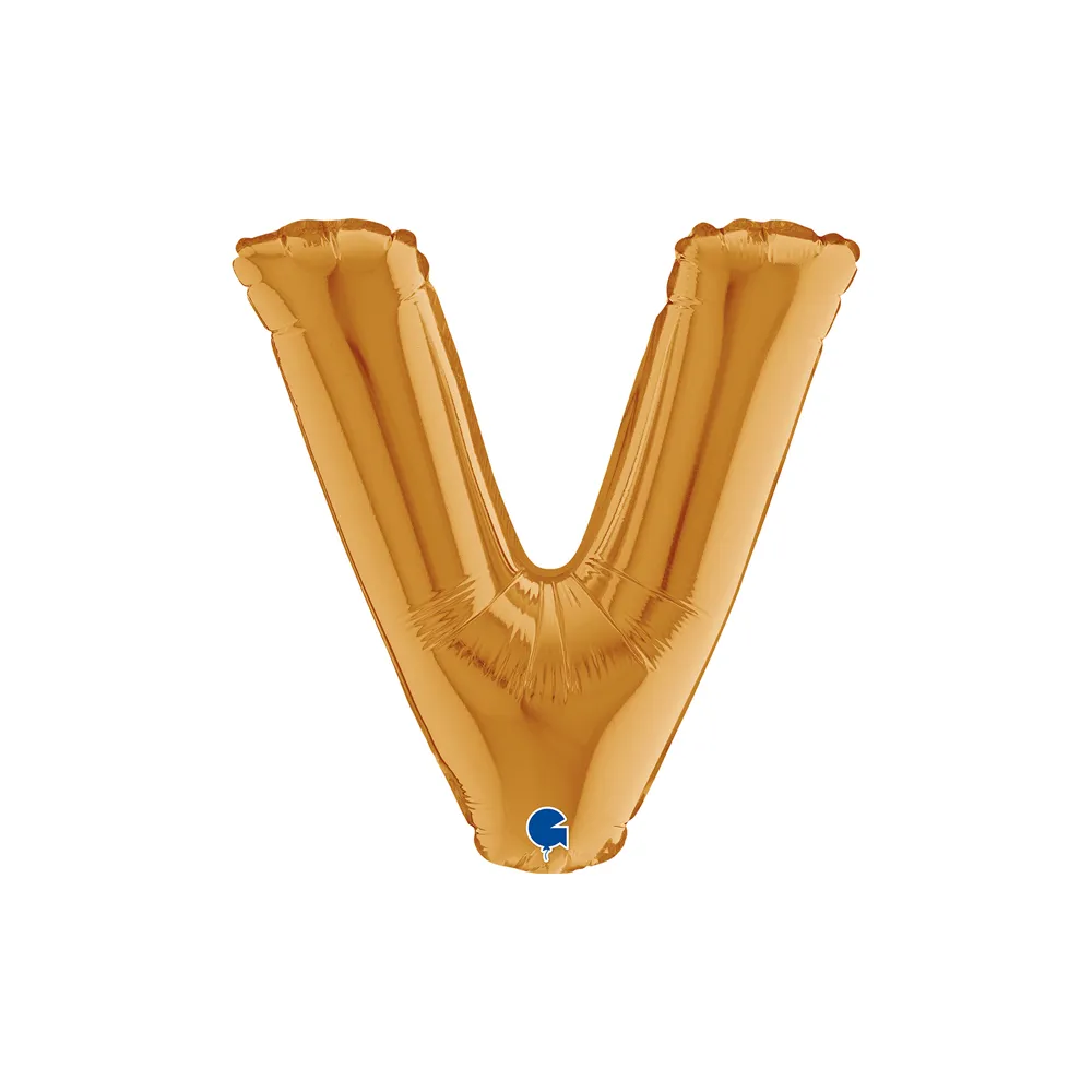 [14412G-P] Letter V - Gold - 14 inch - Grabo