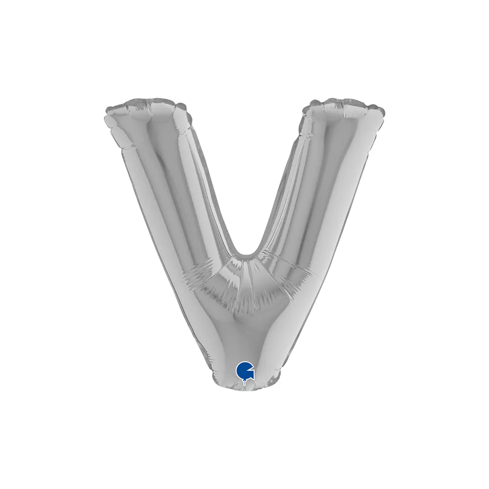 Letter V - Silver - 14 inch - Grabo