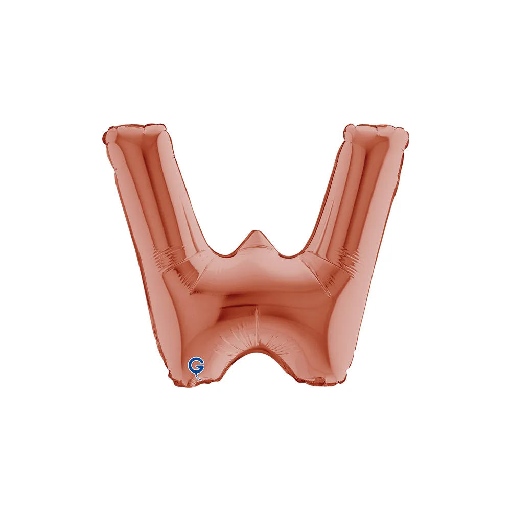 [144223RG-P] Letter W - Rose Gold - 14 inch - Grabo