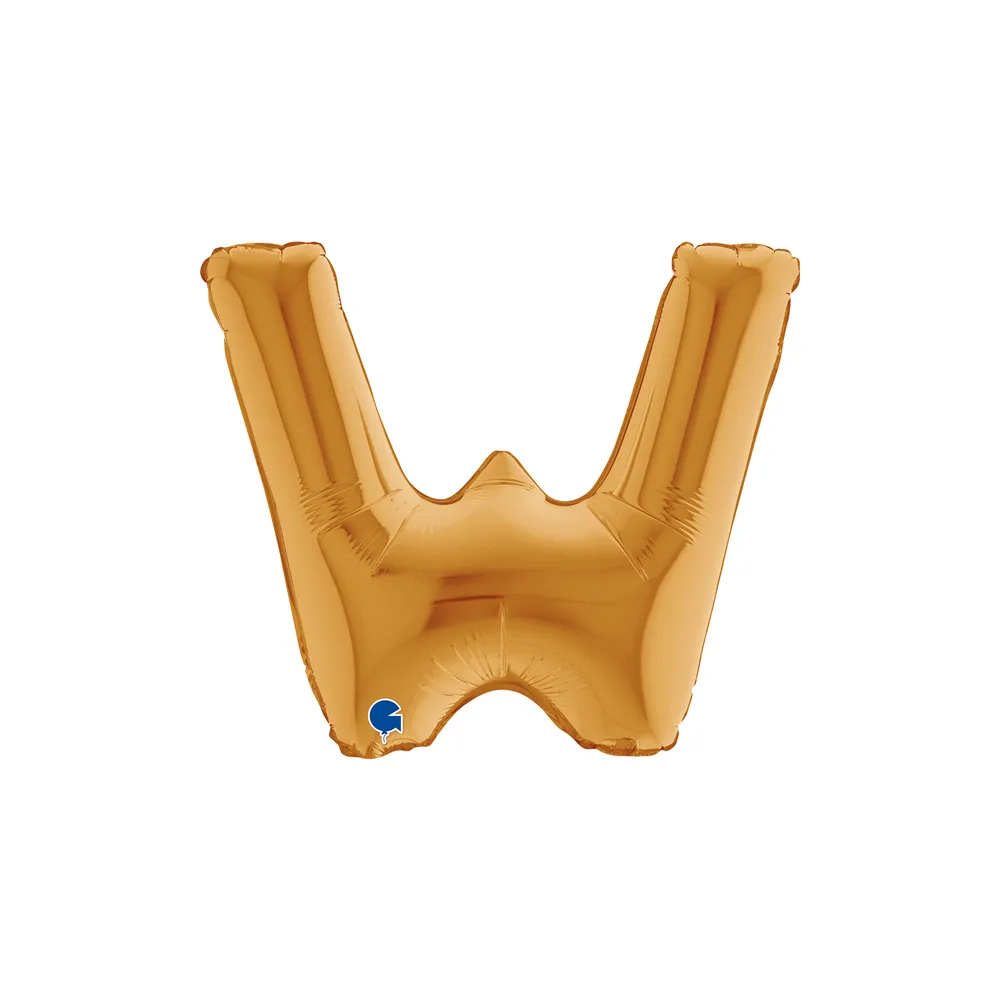 [14422G-P] Letter W - Gold - 14 inch - Grabo