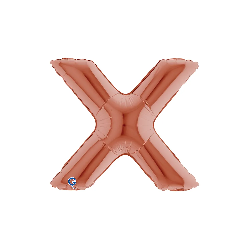 [144323RG-P] Letter X - Rose Gold - 14 inch - Grabo