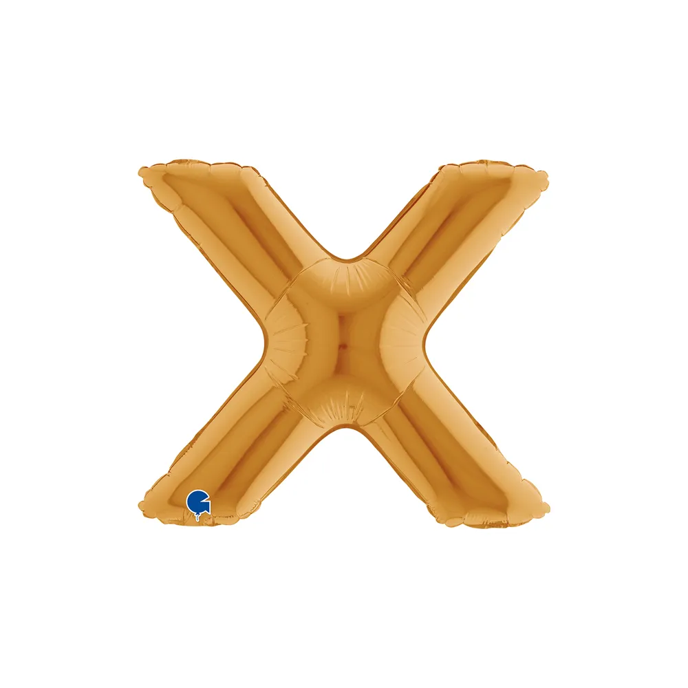 [14432G-P] Letter X - Gold - 14 inch - Grabo