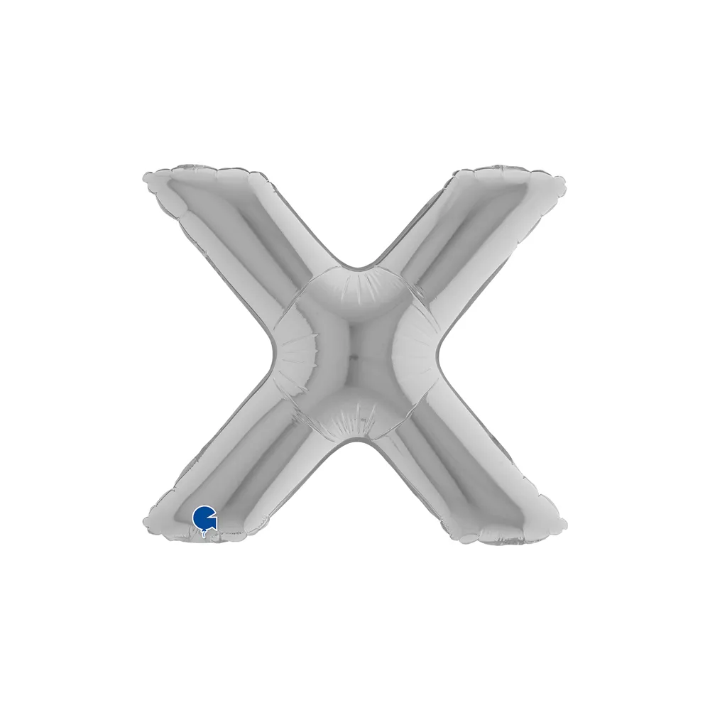 Letter X - Silver - 14 inch - Grabo