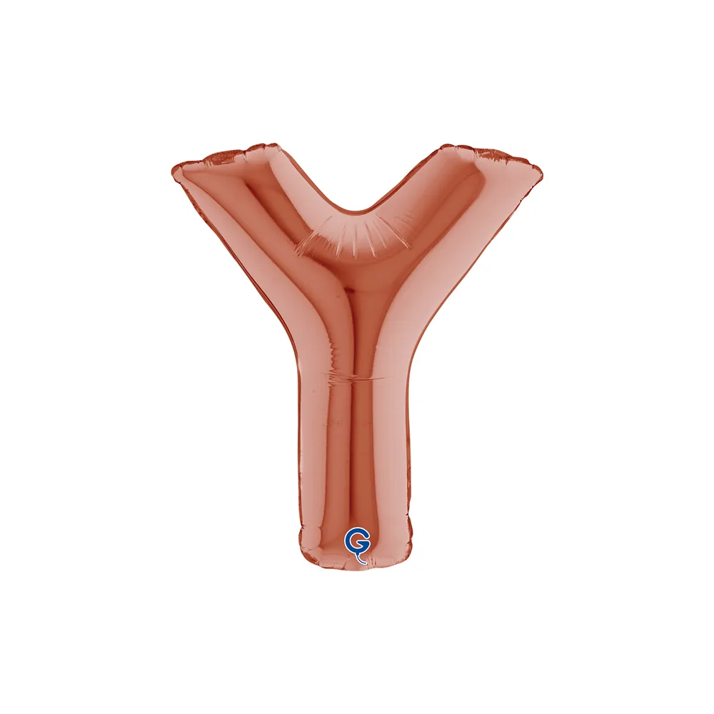 [144423RG-P] Letter Y - Rose Gold - 14 inch - Grabo