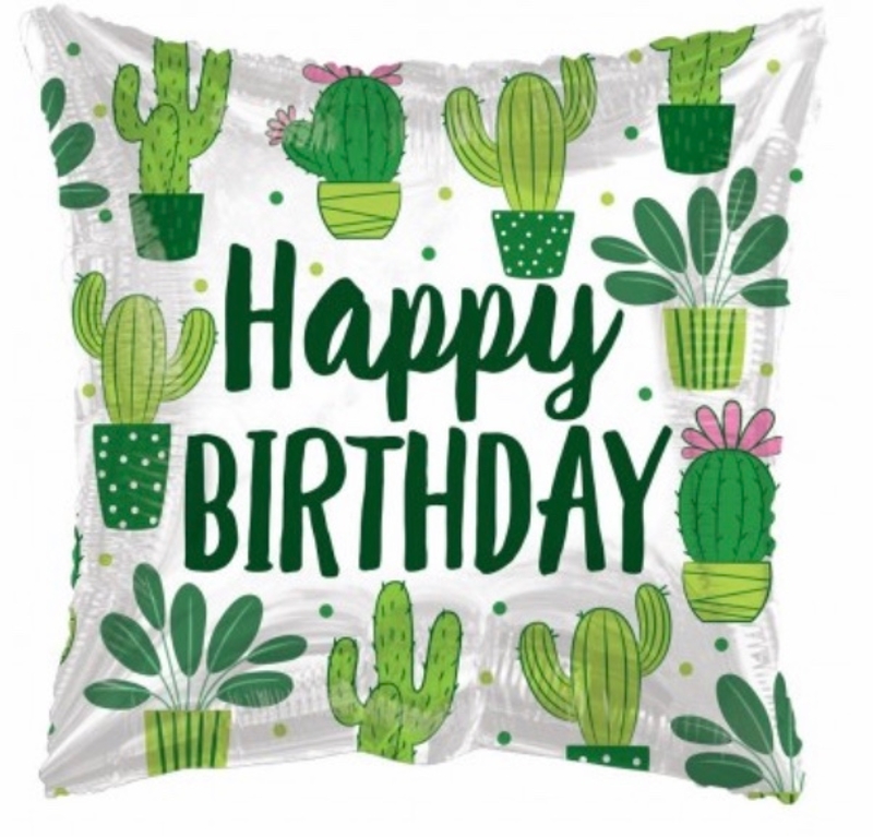 Happy Birthday - Cactus - 18 inch - ECO - Kaleidoscope